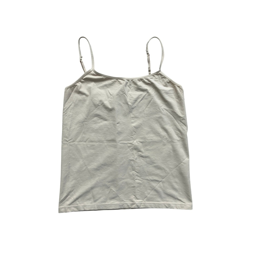 Ann Taylor Womens Large Cream Seamless Adjustable Strap Camisole Tank Top